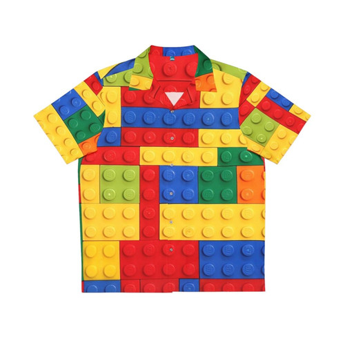 Colorful Lego-Inspired Brick Design Hawaiian Shirt